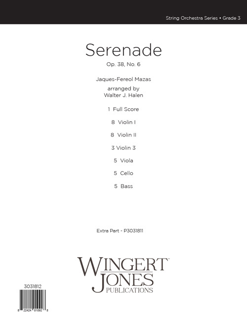 Serenade Op. 38, No. 6 (Score)