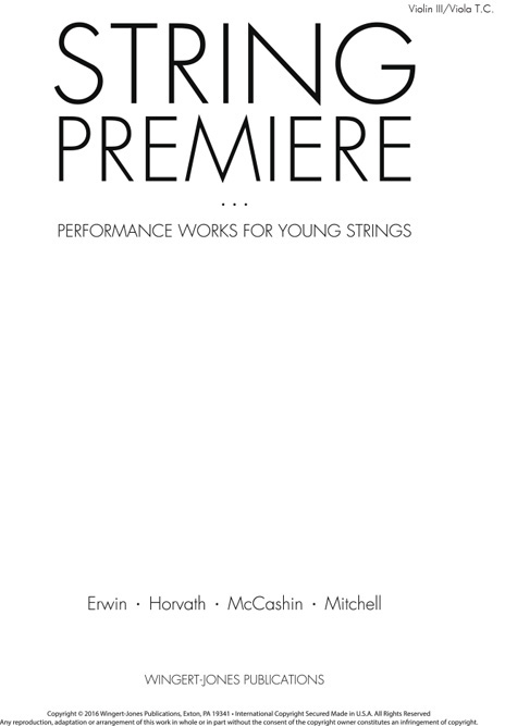String Premiere - Violin 3 or Viola T.C.