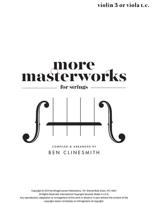 More Masterworks for Strings - Violin 3 or Viola T.C.