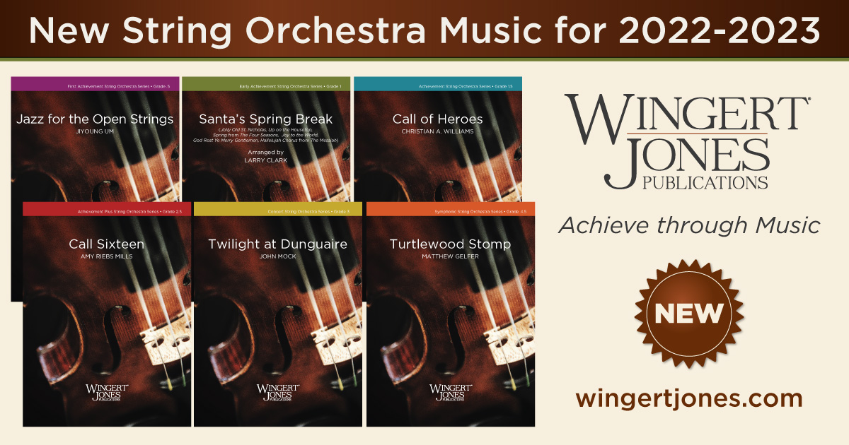 WingertJones Publications Orchestra Music Catalog Released for 2022