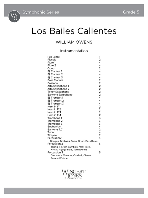 Los Bailes Calientes - Full Score
