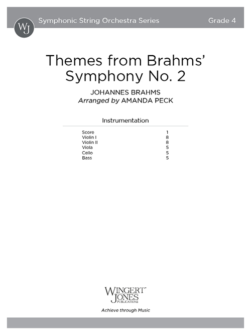 Themes from Brahms' Symphony No. 2 - Full Score
