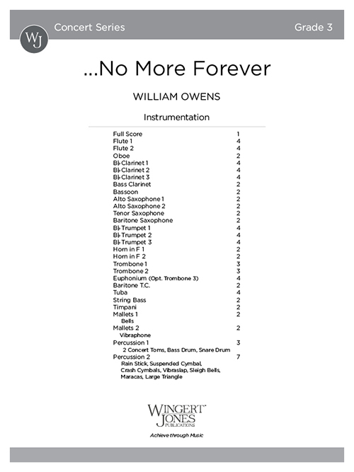 ...No More Forever - Full Score