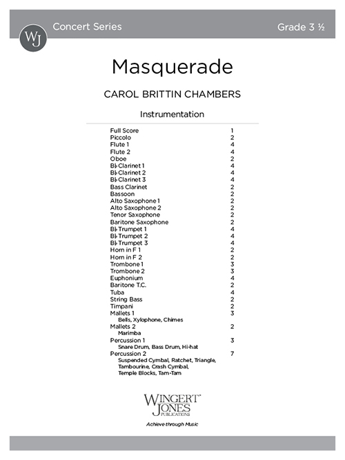 Masquerade - Full Score