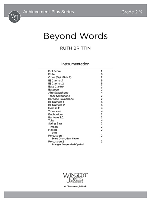 Beyond Words - Full Score