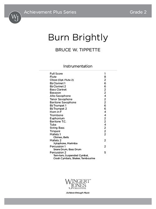 Burn Brightly - Full Score