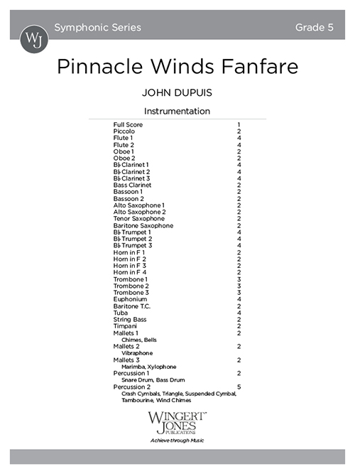 Pinnacle Winds Fanfare - Full Score