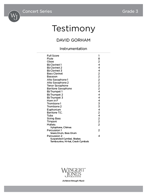 Testimony - Full Score