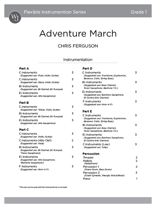 Adventure March - Full Score