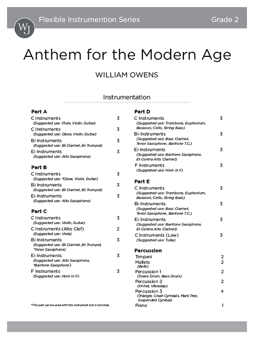Anthem for the Modern Age - Full Score