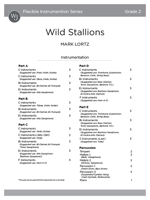 Wild Stallions - Full Score