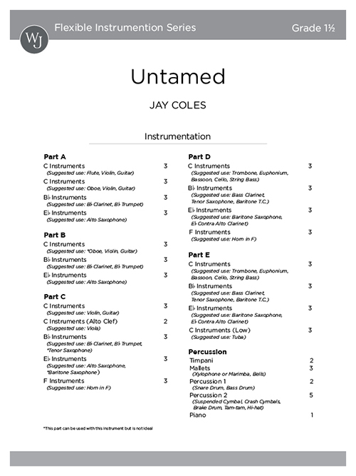 Untamed - Full Score